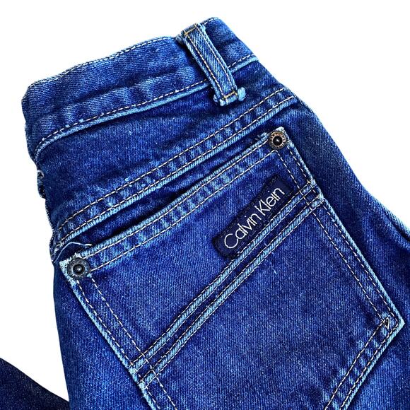 Vintage 80's Calvin Klein Women's High Rise Straight Leg Jeans 7x32 - Picture 1 of 16